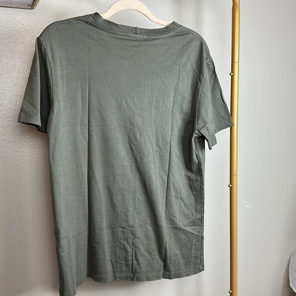 MONROW Women's Jersey Relaxed Crew Neck Tee in Evergreen Size Small SOLD OUT - Picture 4 of 5